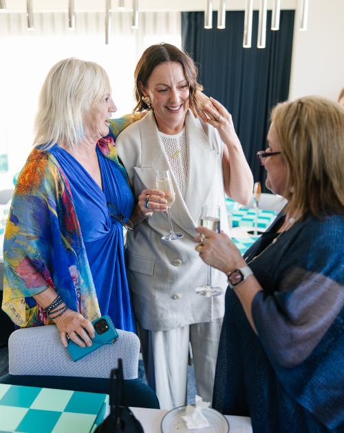 A photo of Celeste Barber with guests at the BOOIE Beauty Masterclass