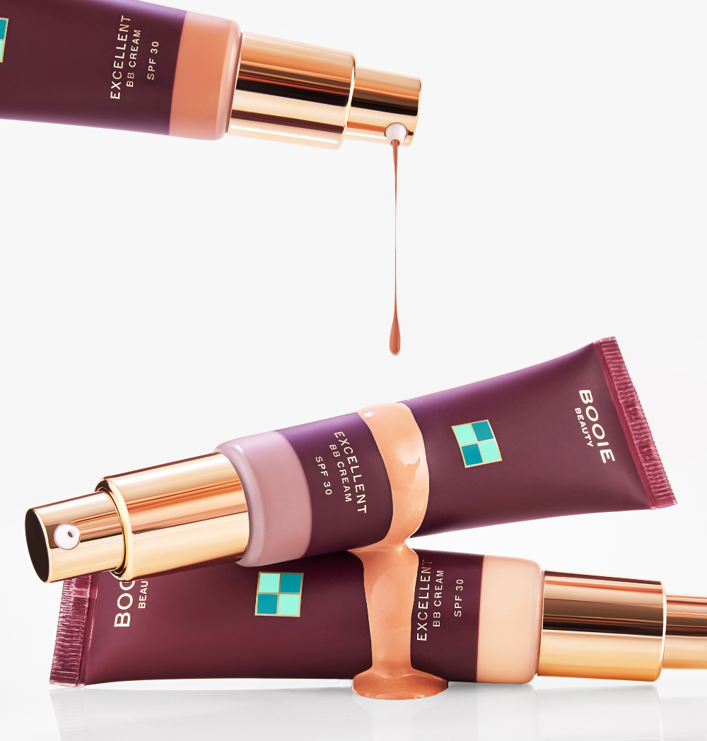 Image of BOOIE Excellent BB Cream dripping onto other BB Creams