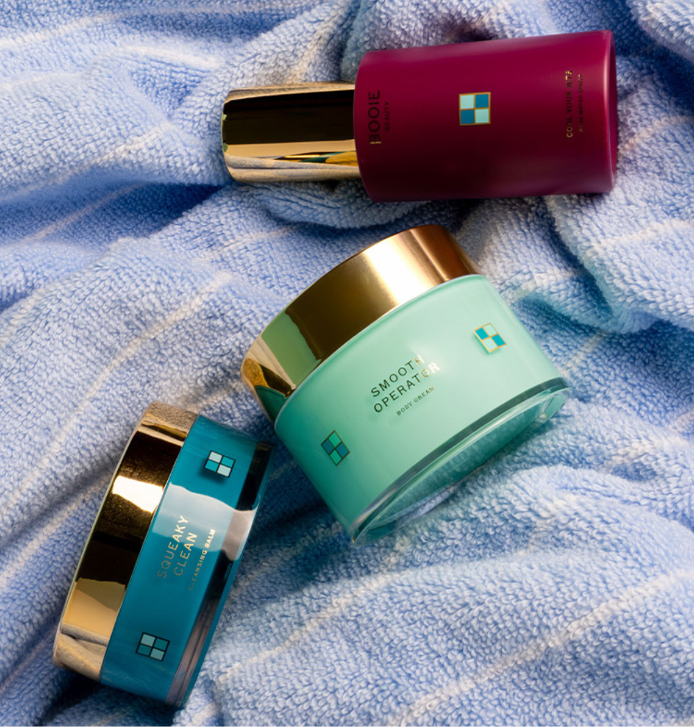 Image of the BOOIE Beauty Squeaky Clean Cleansing Balm, Smooth Operator Body Balm and Cool Your Jets Rose Water Spritz